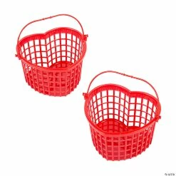Valentine Heart-Shaped Baskets - 12 Pc.