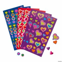 Valentine Heart Sticker Sheets - 24 Pc.