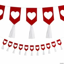 Valentine Heart Tassel Garland