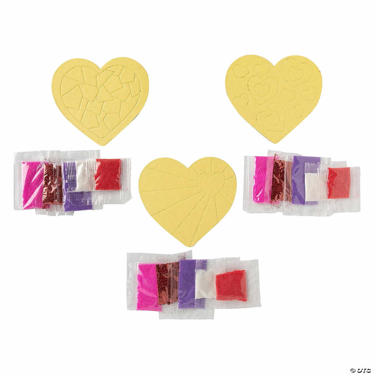 Valentine Hearts Sand Art Craft Kit - Makes 12 - Image 2