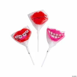 Valentine Lip Lollipops - 12 Pc.