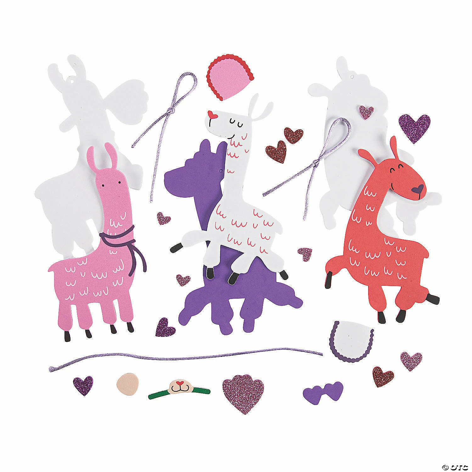 Valentine Llama Ornament Craft Kit - Makes 12 - Image 2