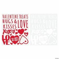Valentine Mason Jar Decals - 12 Pc.