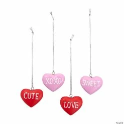 Valentine Mini Heart Ornaments - 12 Pc.