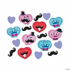 Valentine Mustache Confetti