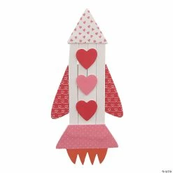 Valentine Rocket Ship Magnet Craft Kit - Makes 12