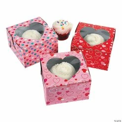 Valentine’s Day Cupcake Boxes - 12 Pc.