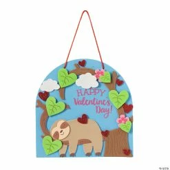 Valentine’s Day Hanging Sloth Sign Craft Kit - Makes 12