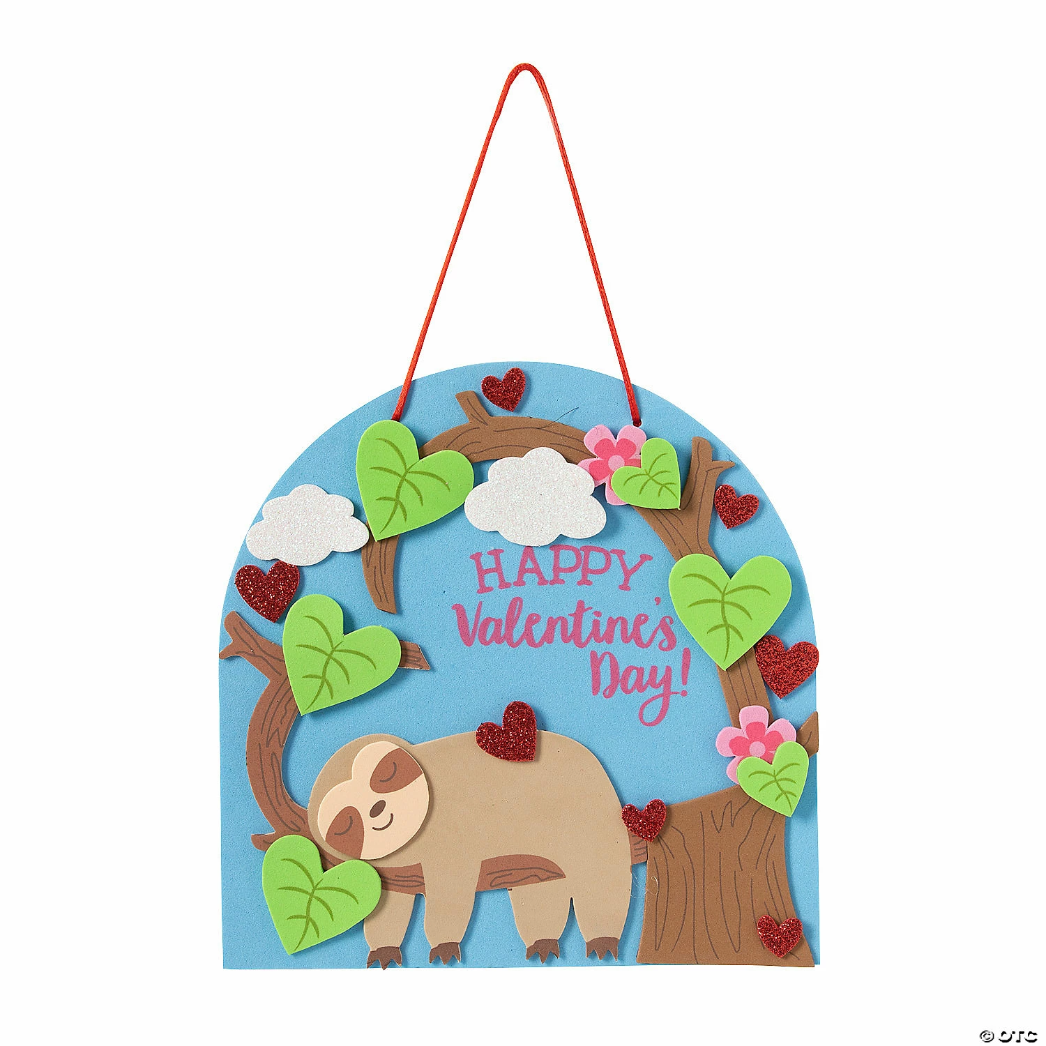 Valentine’s Day Hanging Sloth Sign Craft Kit - Makes 12