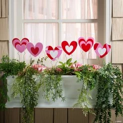 Valentine’s Day Heart Decorative Planter Stakes - 6 Pc.