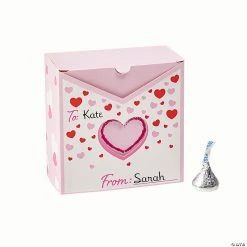 Valentine’s Day Heart Mail Treat Boxes - 12 Pc.