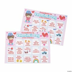 Valentine’s Day Kindness Countdown Activity Sheets - 24 Pc.