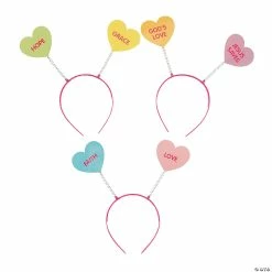 Valentine’s Day Party Religious Conversation Hearts Head Boppers - 12 Pc.
