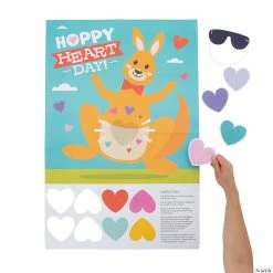 Valentine’s Day Pin the Heart on the Kangaroo Game