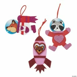 Valentine’s Day Space Animal Ornament Craft Kit - Makes 12