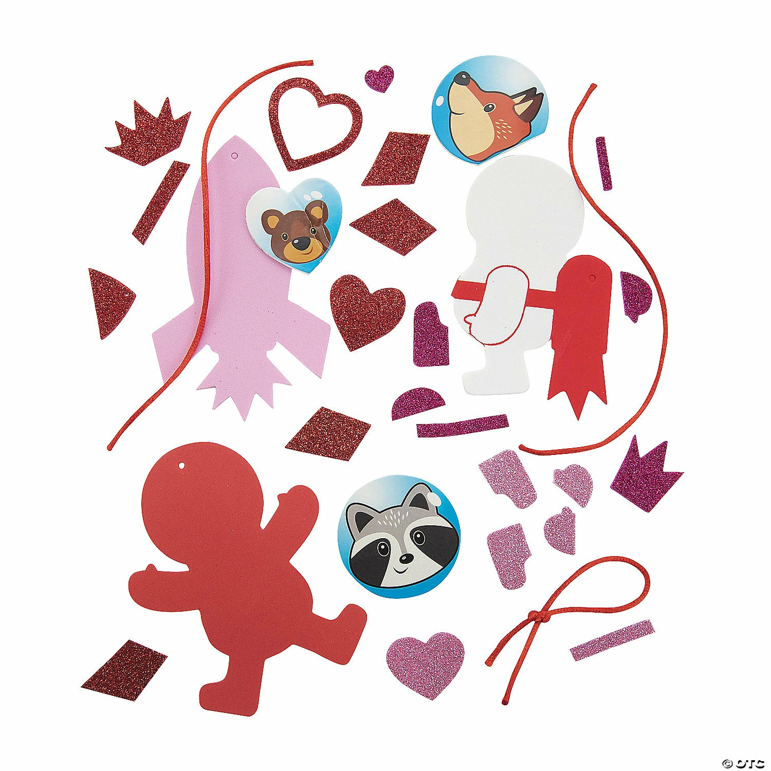 Valentine’s Day Space Animal Ornament Craft Kit - Makes 12 4 Valentine’s Day Space Animal Ornament Craft Kit - Makes 12 - Image 2
