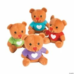 Valentine’s Day T-Shirt Stuffed Bears - 12 Pc.
