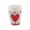 Valentine Small Coffee Cups with Lids & Sleeves - 12 Ct.