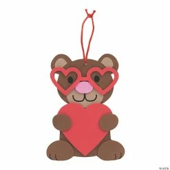 Valentine Teddy Bear Ornament Craft Kit - Makes 12
