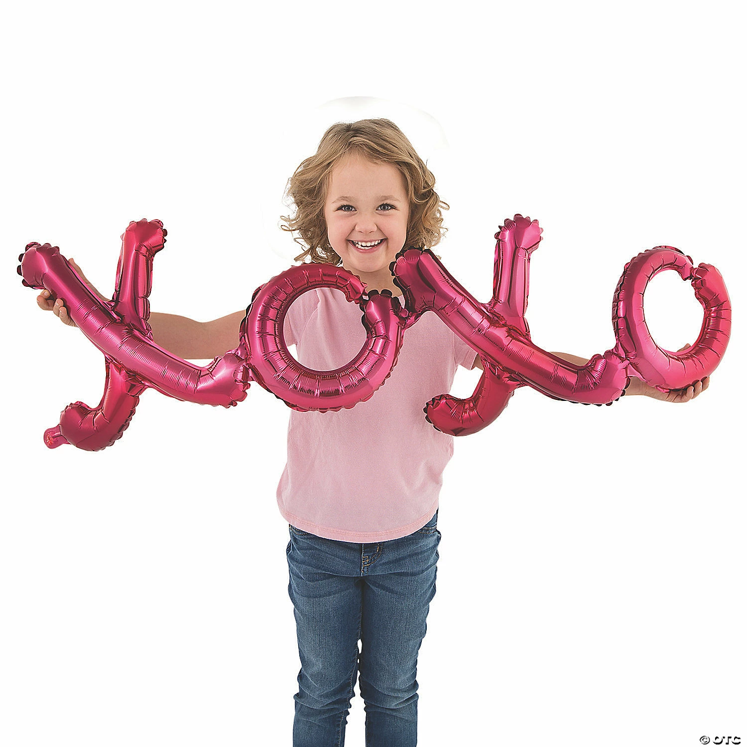 Valentine XOXO 38" x 10" Mylar Balloon Photo Prop - Image 2