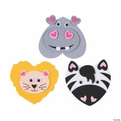 Valentine Zoo Animal Magnet Craft Kit - Makes 12