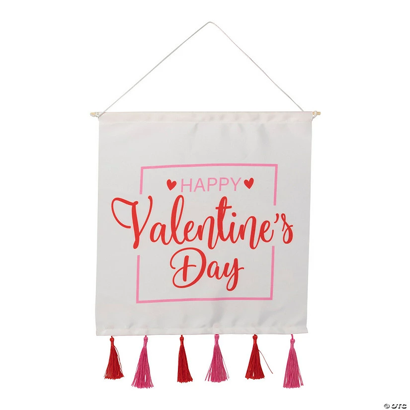 Valentine's Day Banner With Tassels