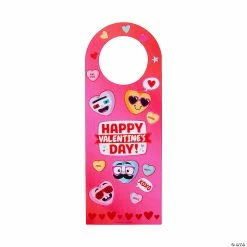 Valentine's Day Doorknob Hanger Sticker Scenes - 12 Pc.