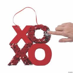 XOXO Reversible Sequin Hanging Sign